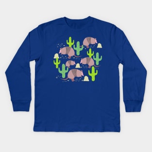 Armadillo Parade II Kids Long Sleeve T-Shirt